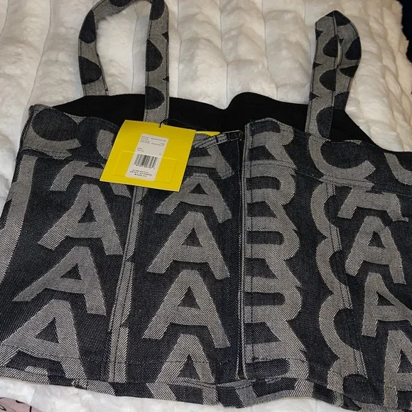 Marc Jacob’s signature black and grey denim halter top size 10 - Picture 7 of 7